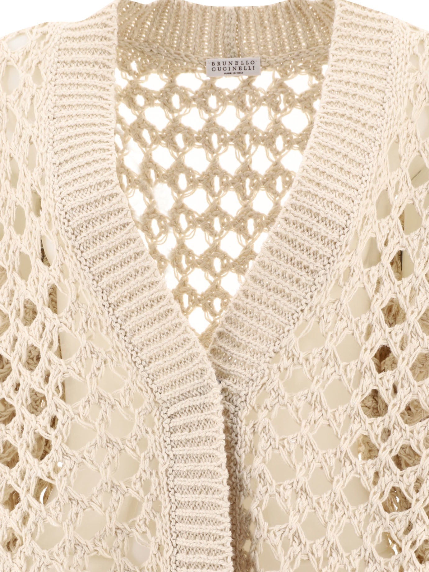 Brunello Cucinelli Juta And Cotton Mesh Cardigan