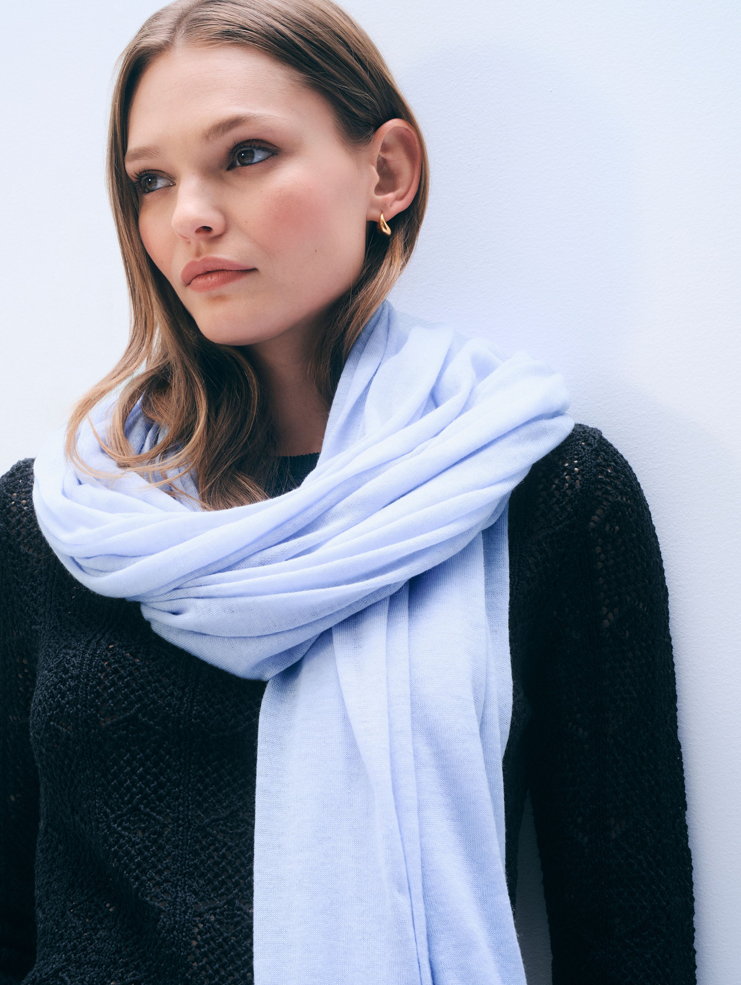 Superfine Cashmere Travel Wrap | Horizon Blue