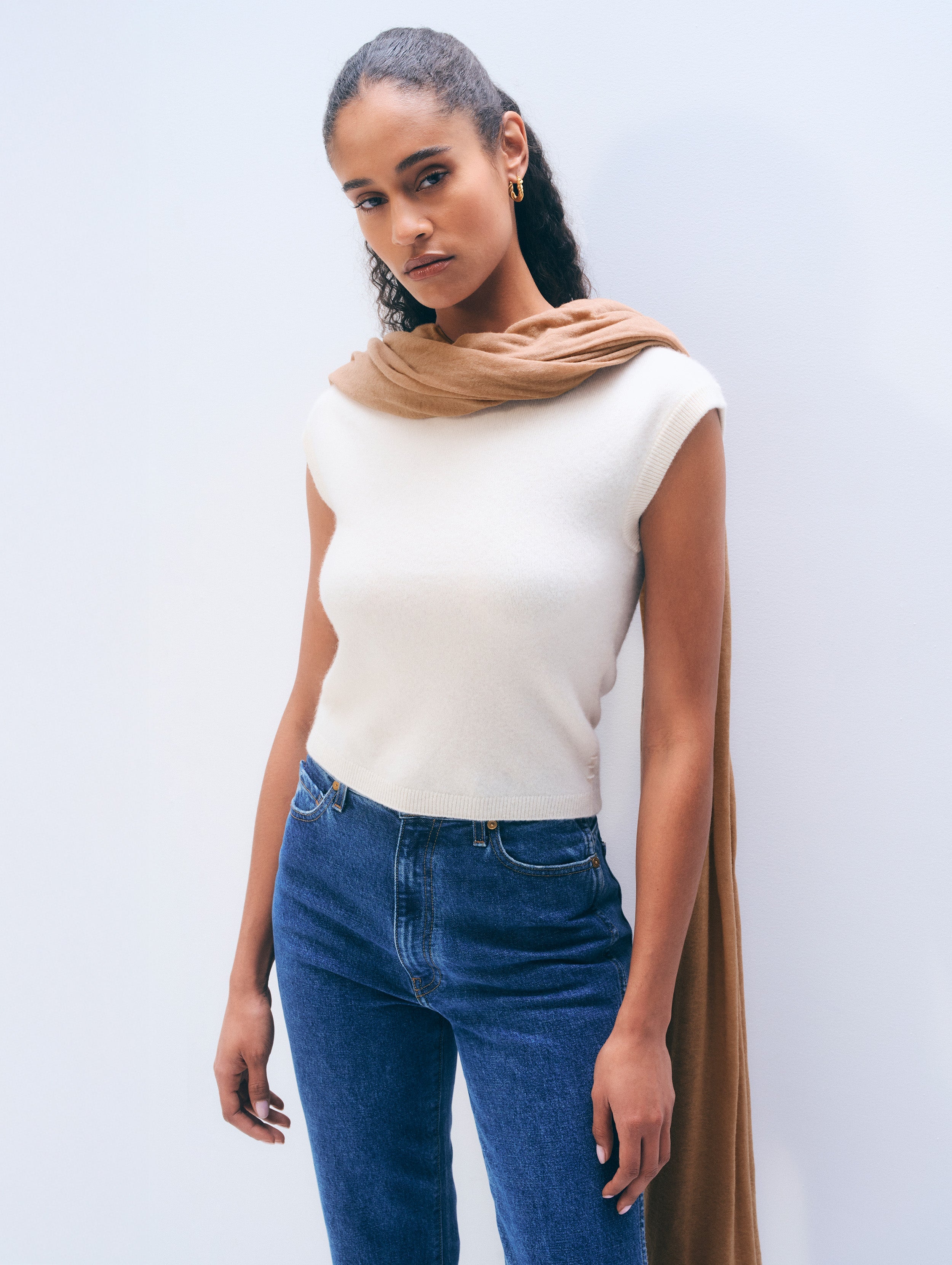 Superfine Cashmere Travel Wrap | Sandstone Brown