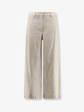 'S Max Mara Stretch Cotton And Linen Trousers