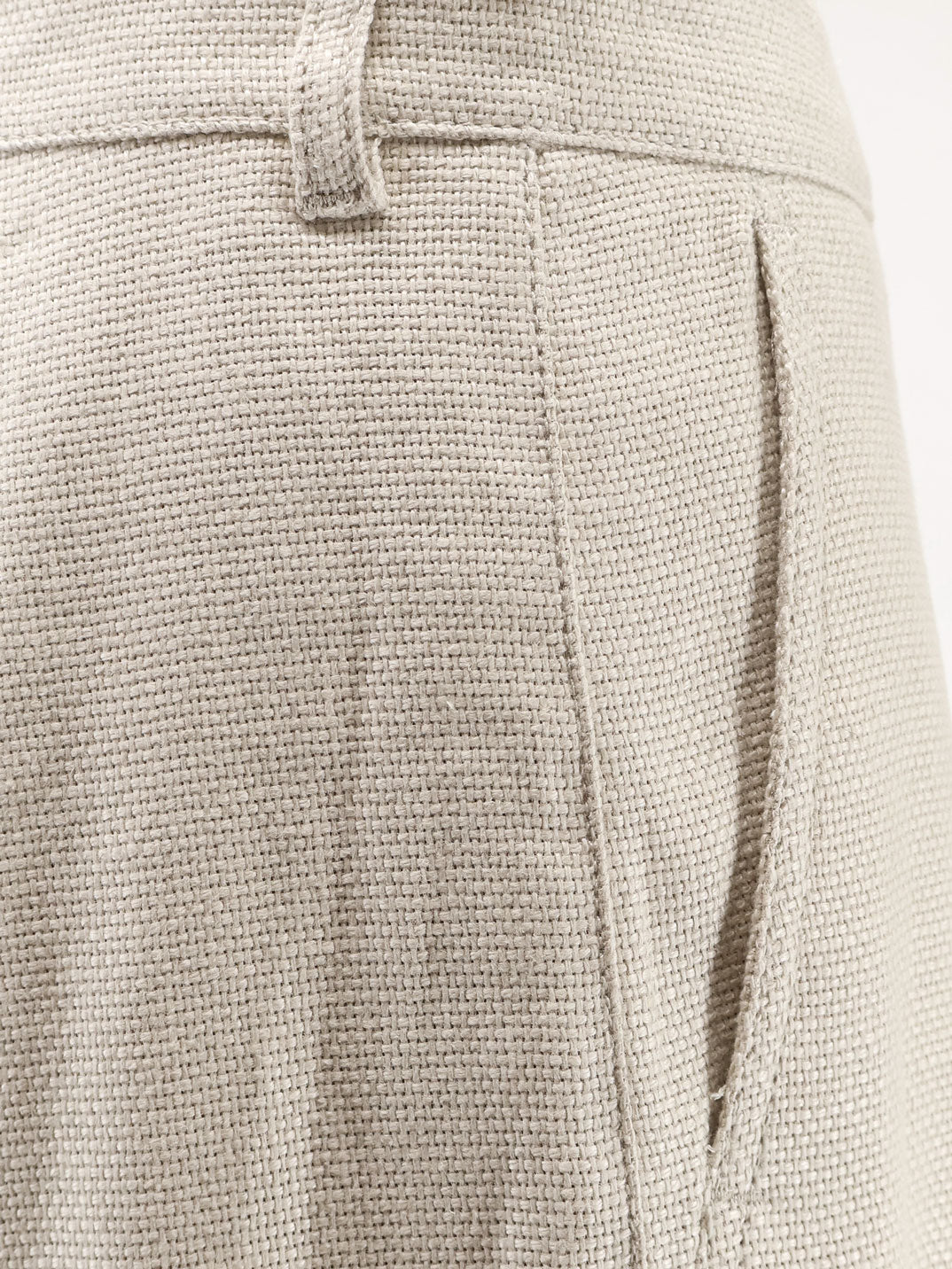 'S Max Mara Stretch Cotton And Linen Trousers