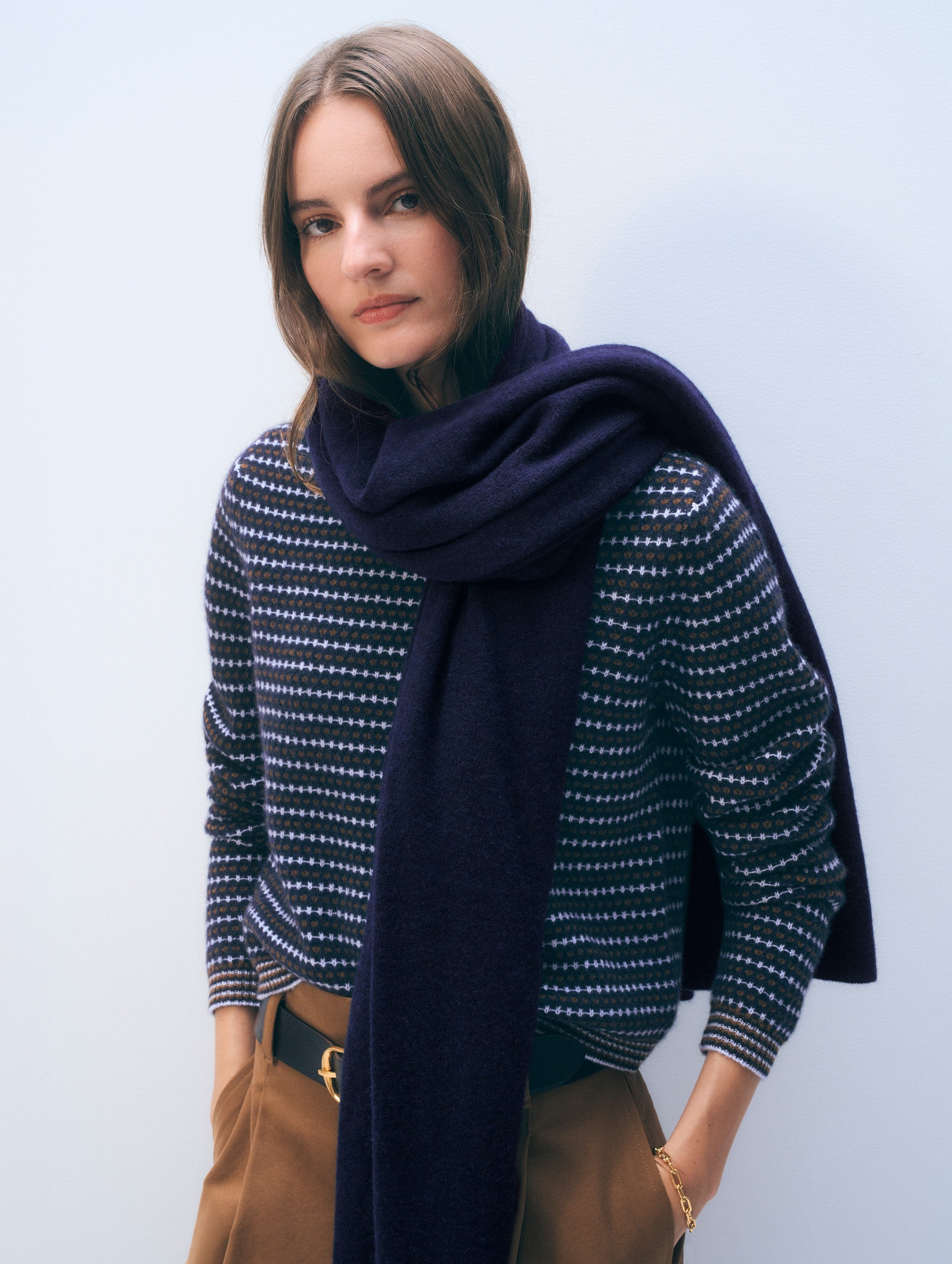 Cashmere Travel Wrap | Deep Navy