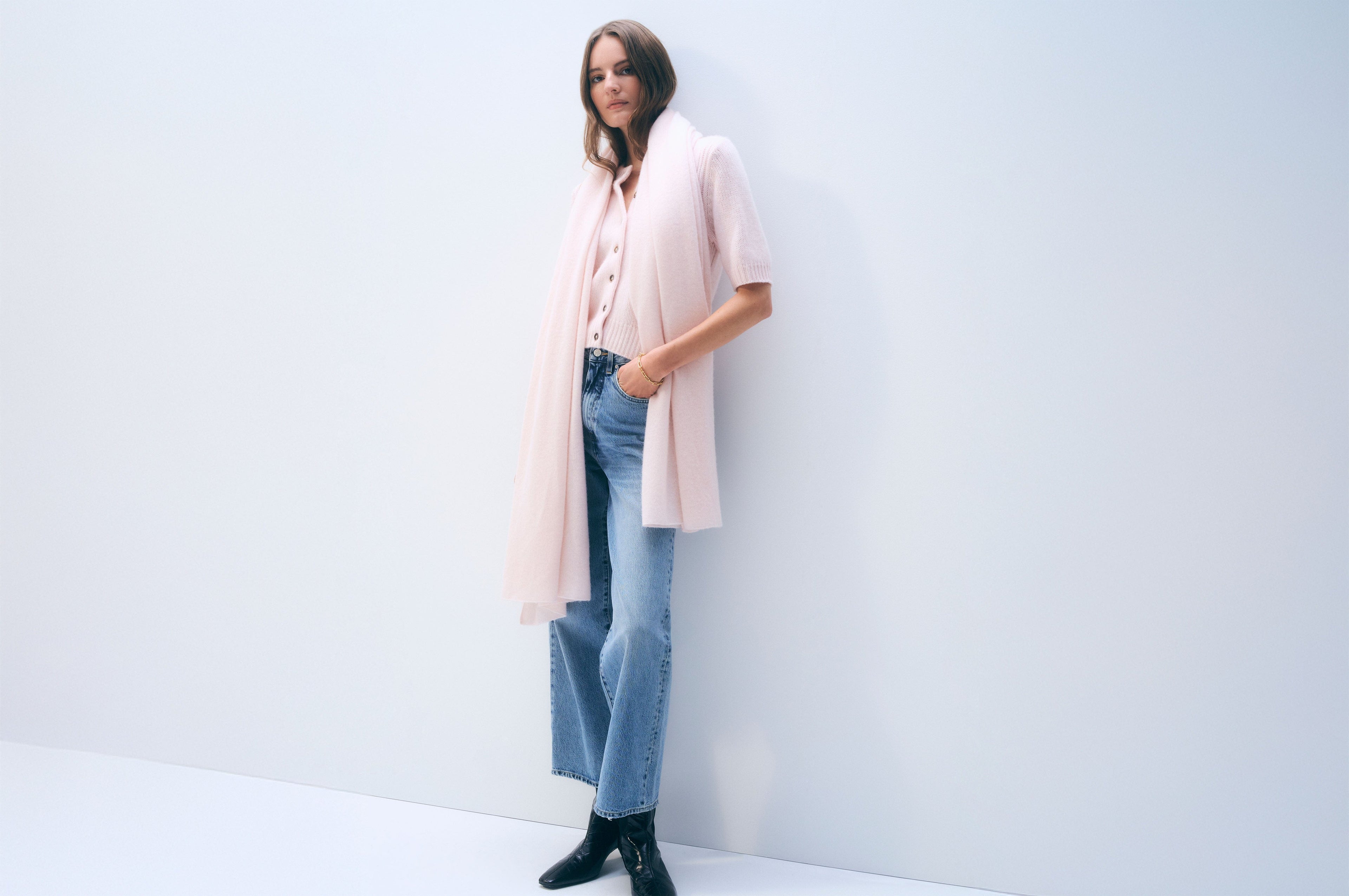 Cashmere Travel Wrap | Pink Sand