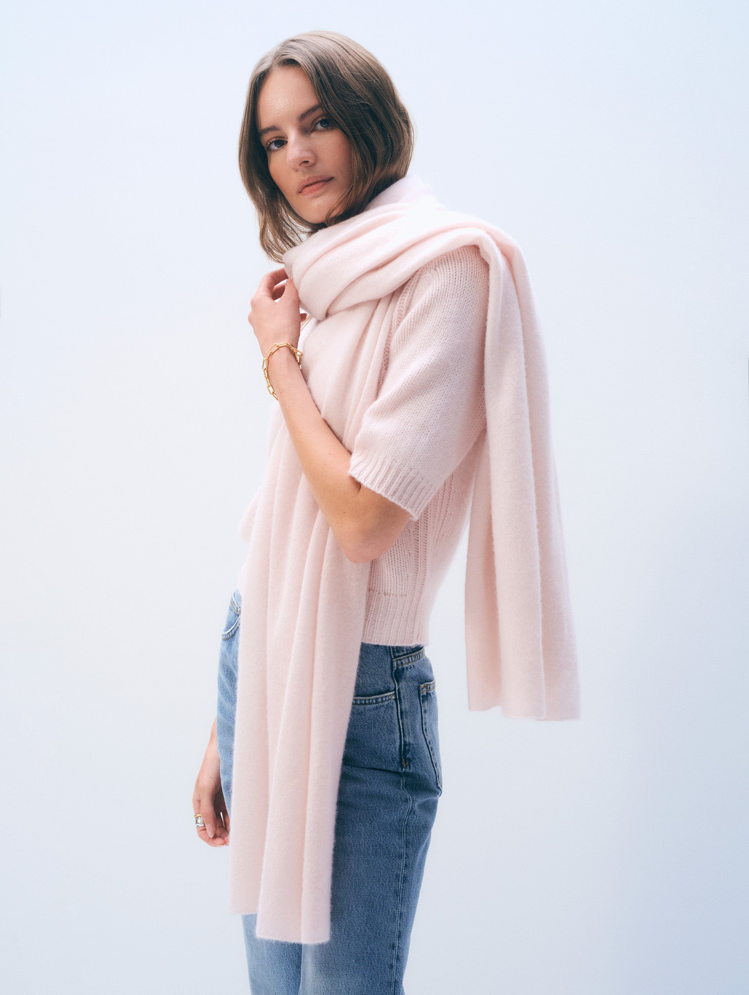 Cashmere Travel Wrap | Pink Sand