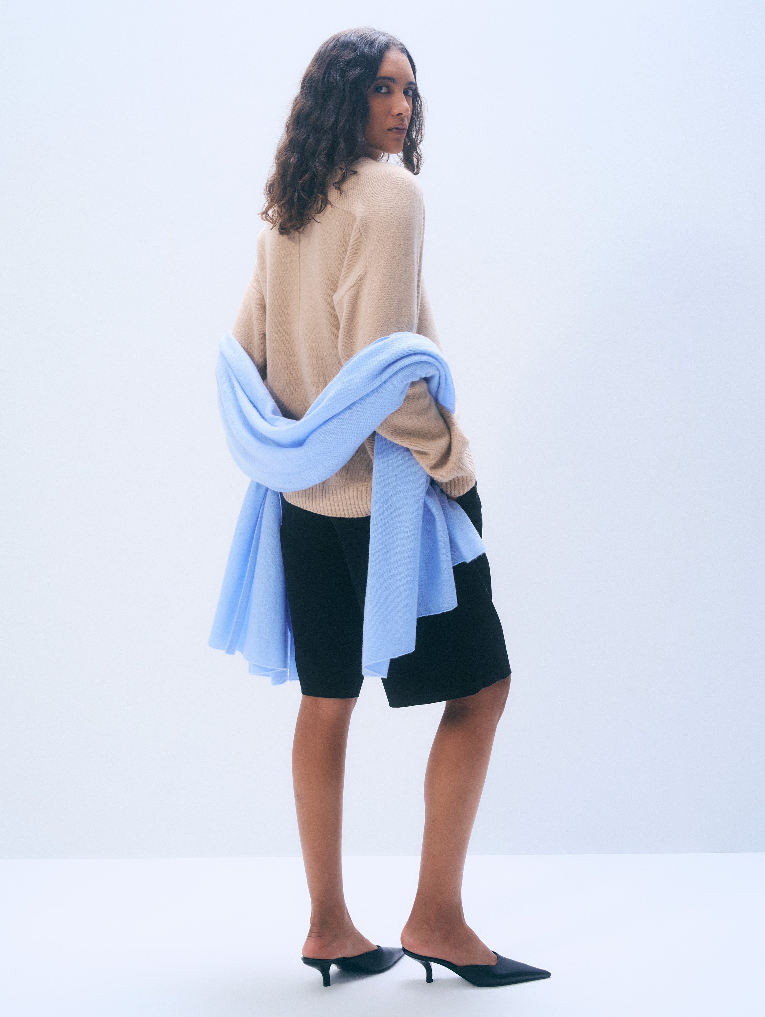 Cashmere Travel Wrap | Blue Vapor