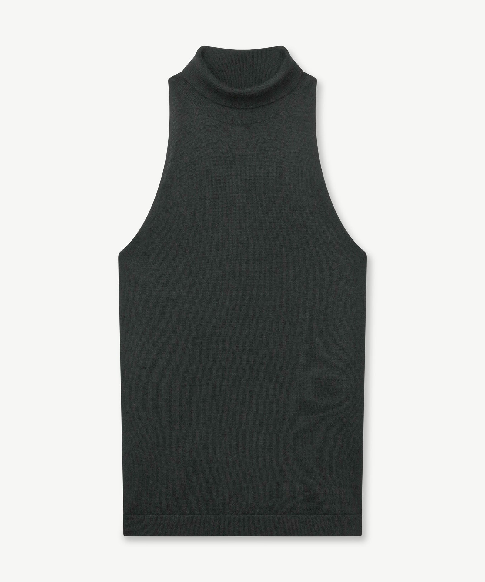 Super Fine Cashmere Sleeveless Turtleneck