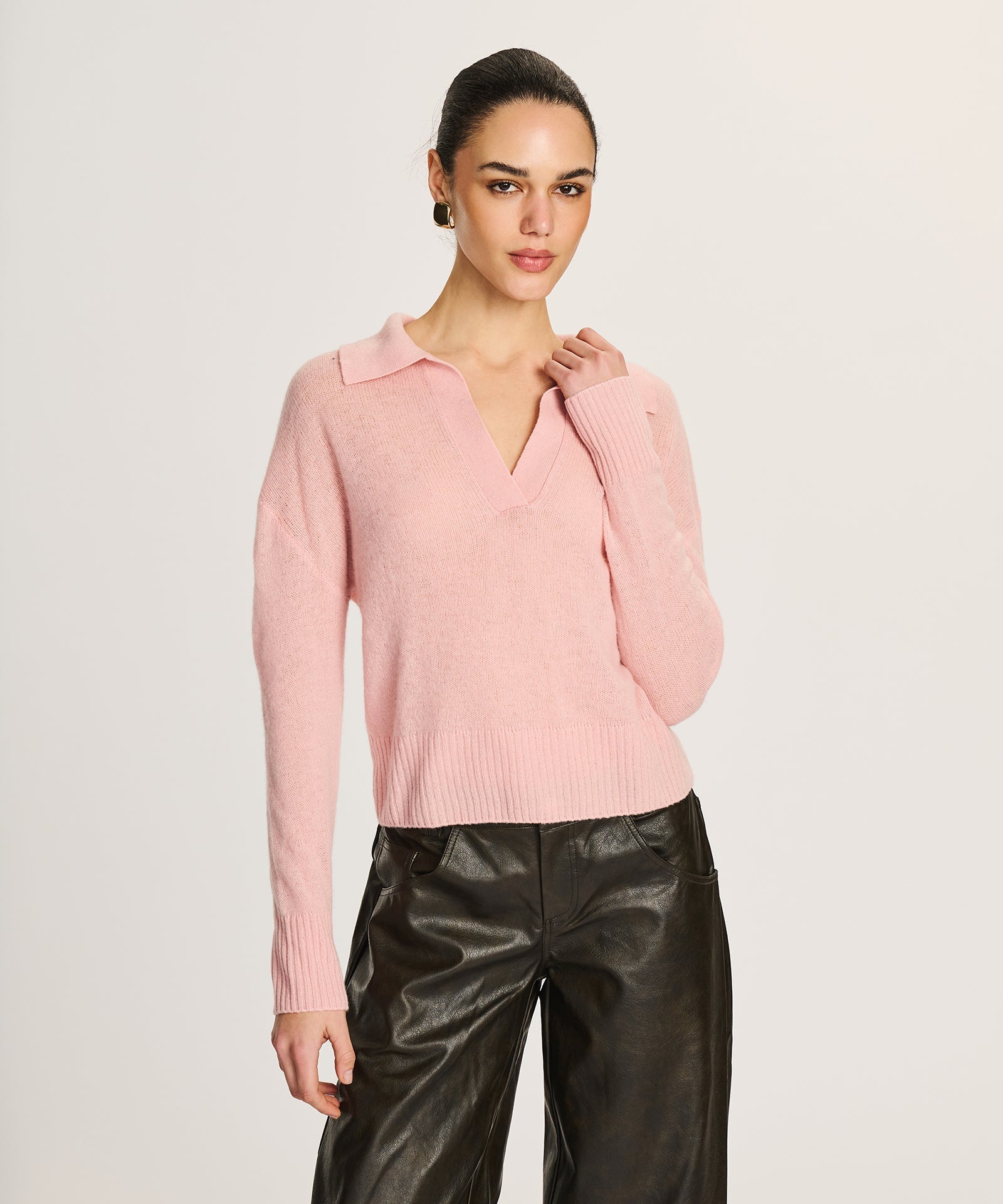 Featherweight Cashmere Polo Sweater