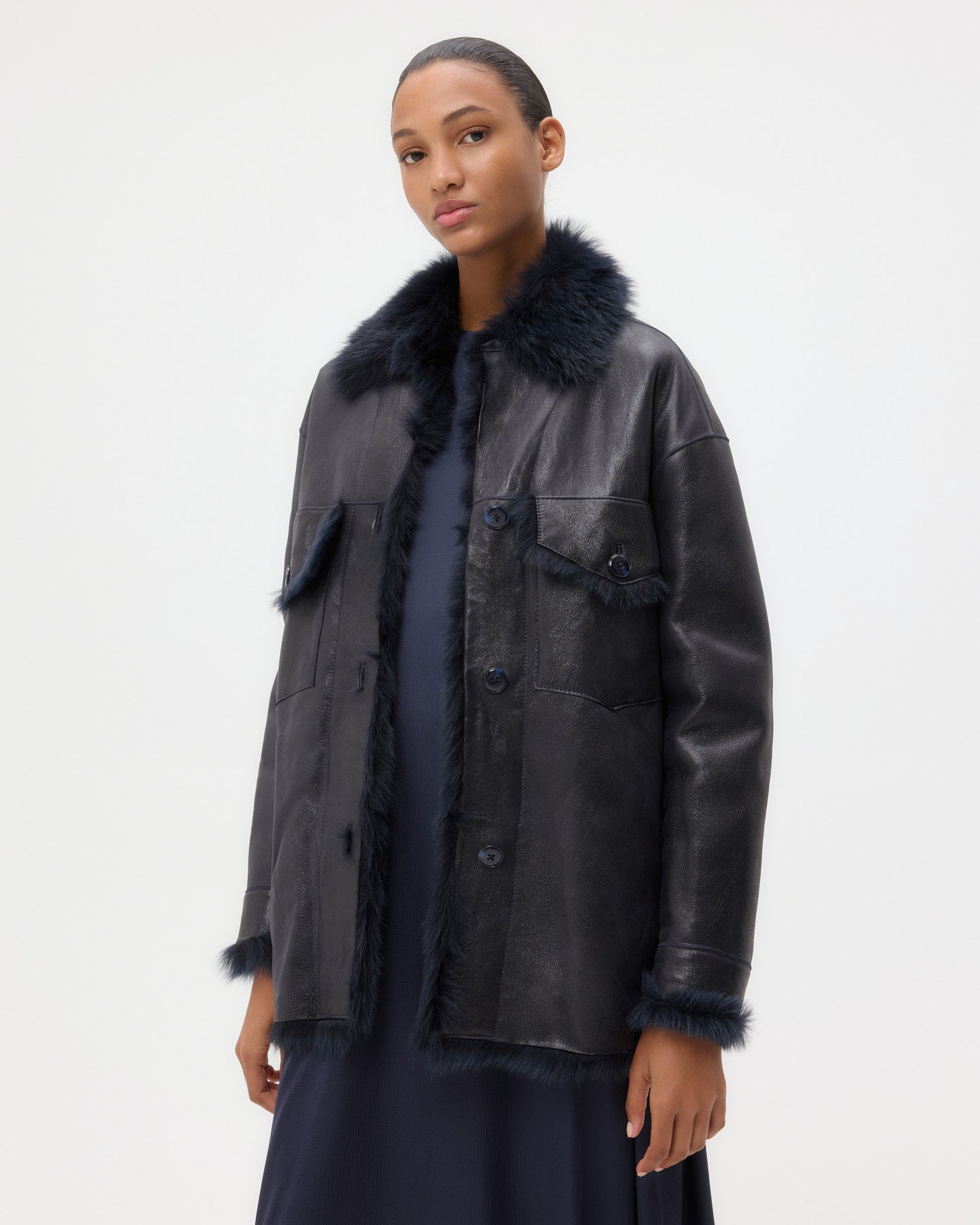 Reversible Aspen Jacket in Shearling