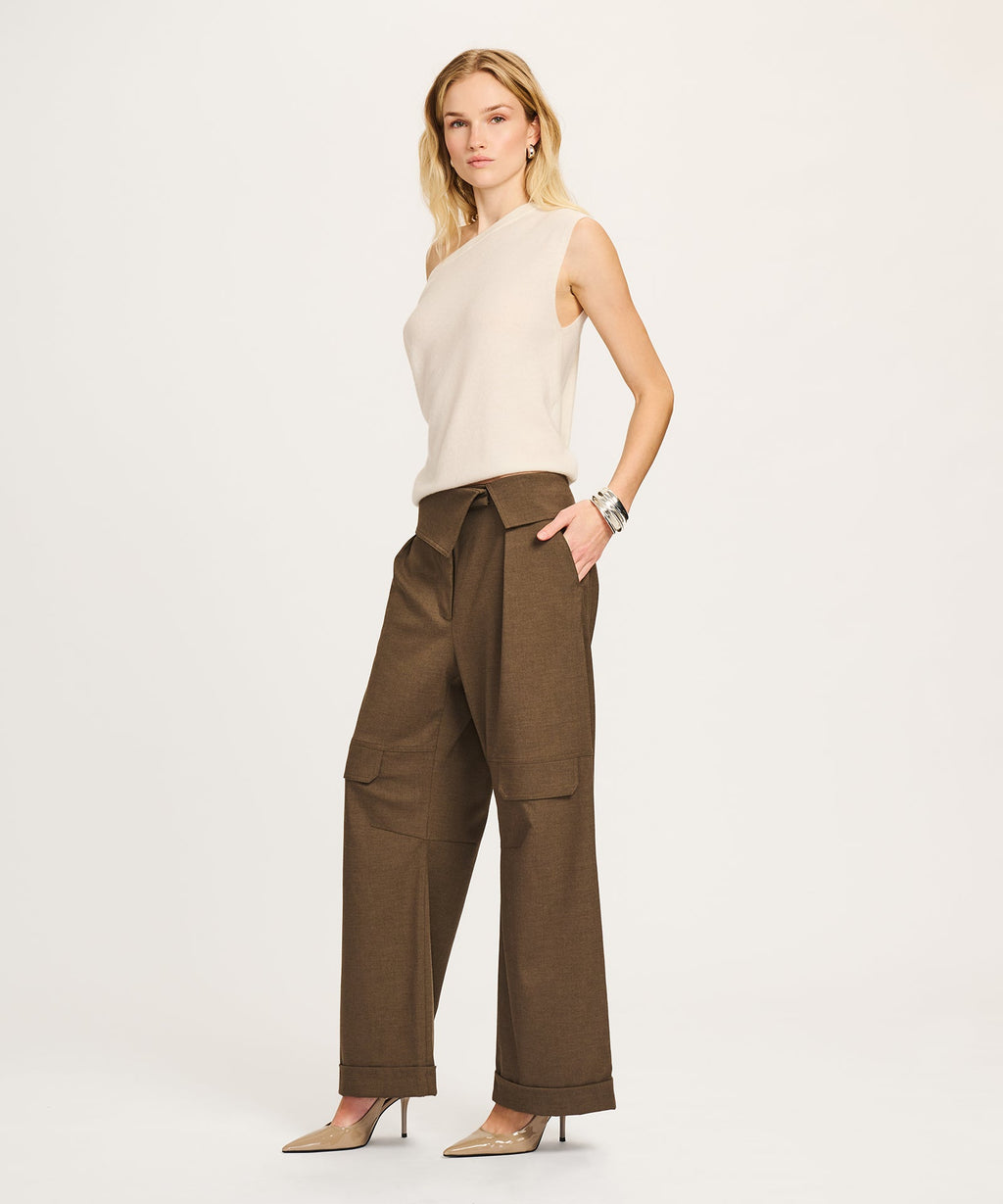 Lightweight Cashmere Off The Shoulder Tank