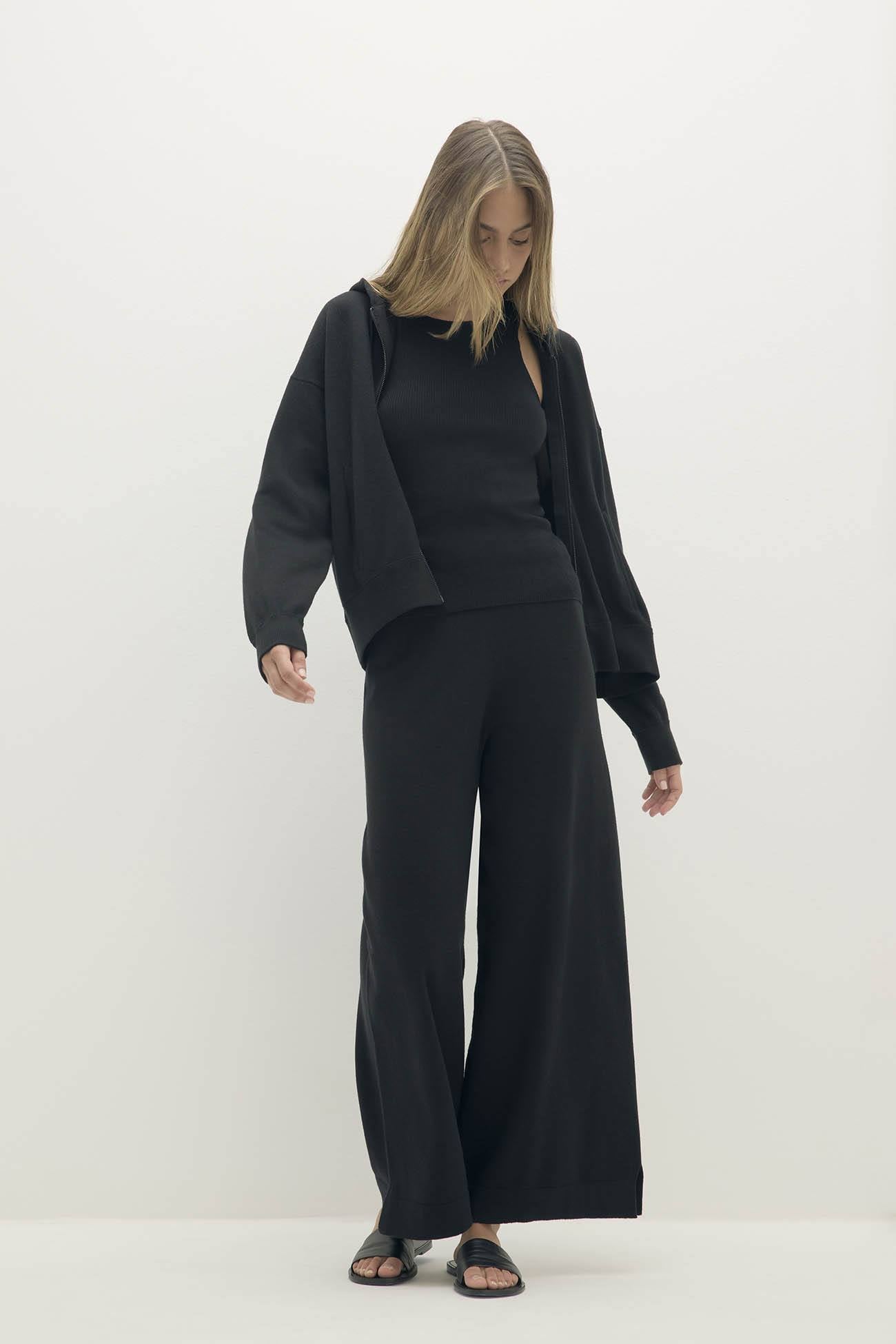 SERENA COTTON CASHMERE ZIP-UP HOODIE