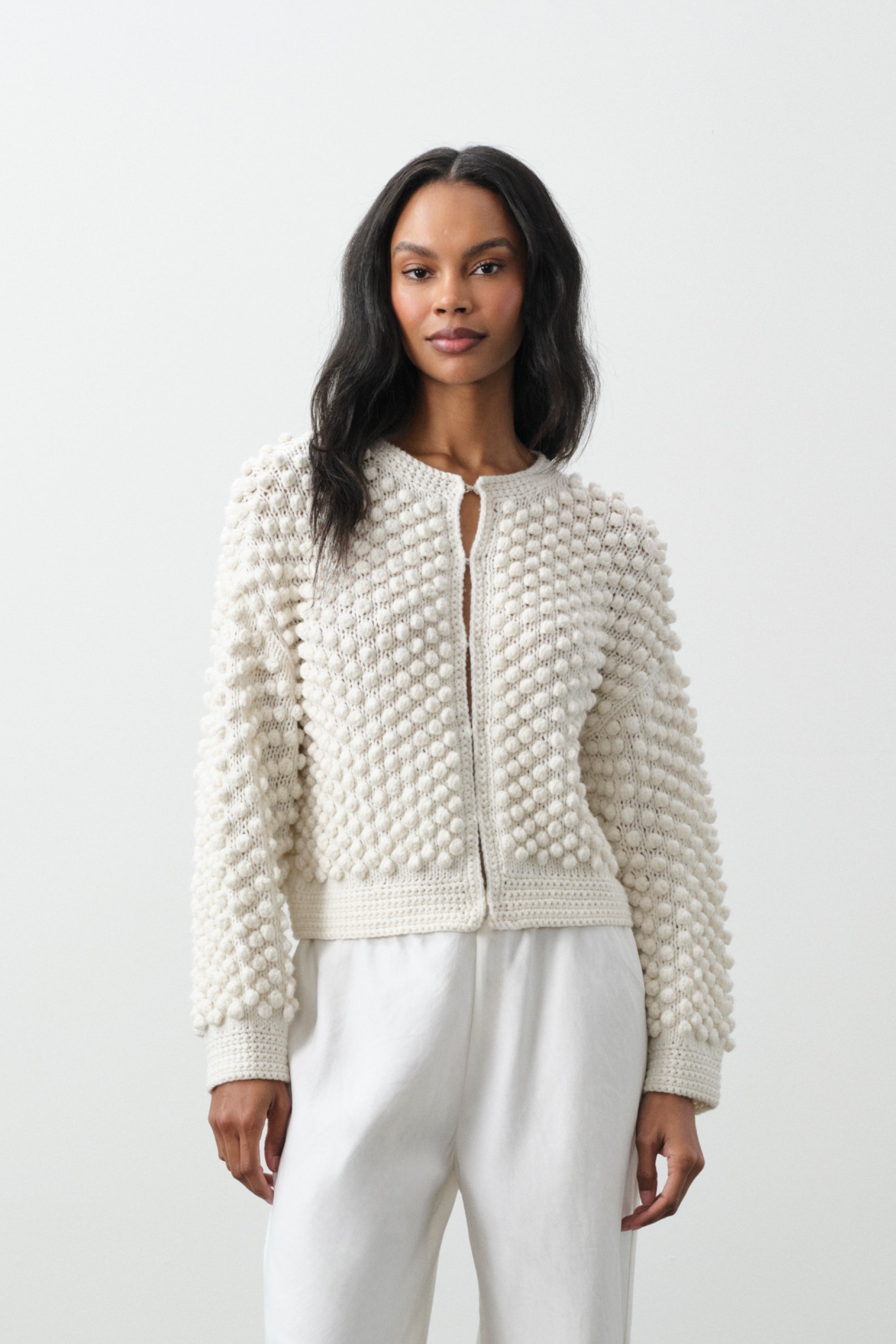GOLDIE HAND-CROCHETED CARDIGAN