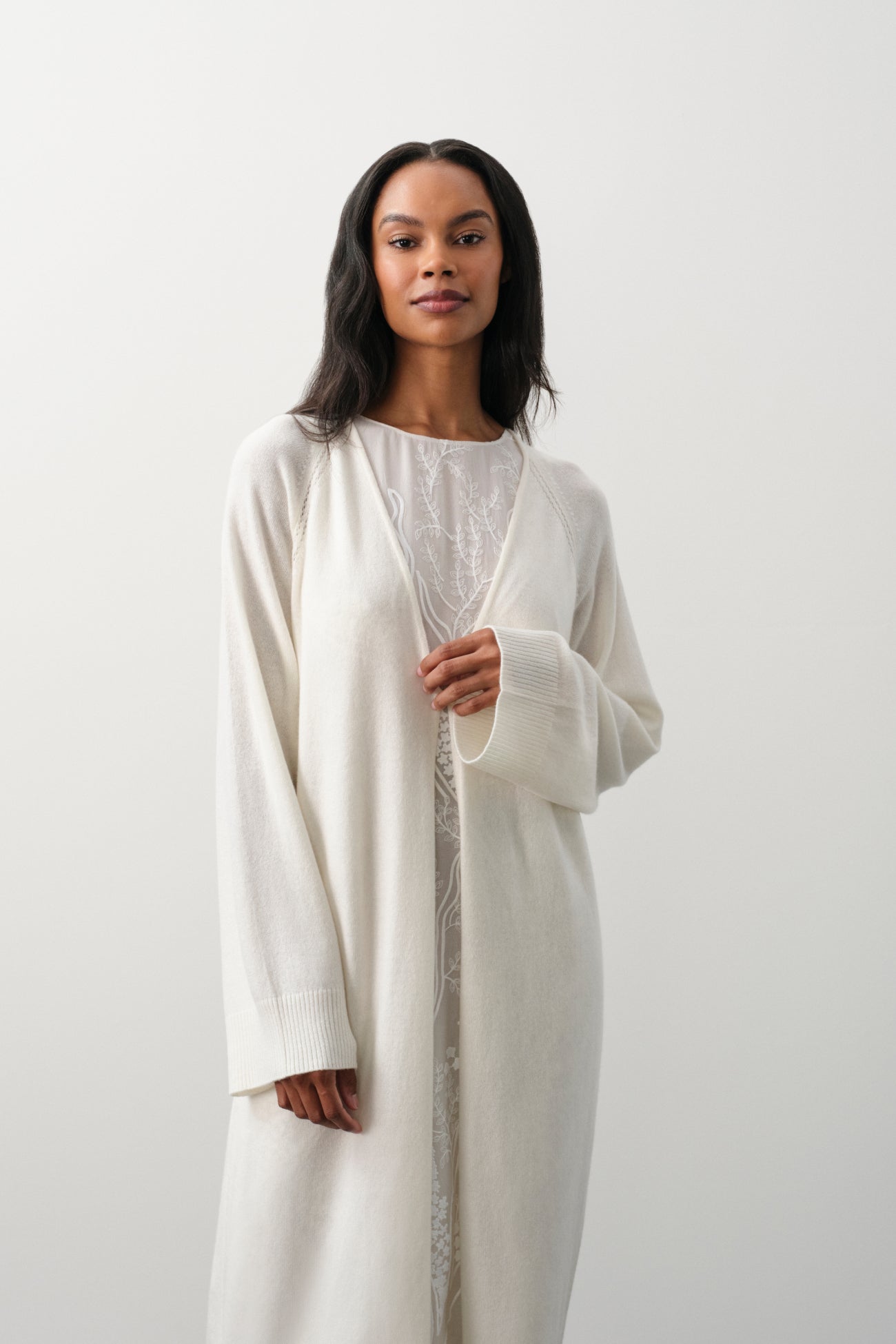 ASTER FEATHERWEIGHT CASHMERE LONGLINE CARDIGAN