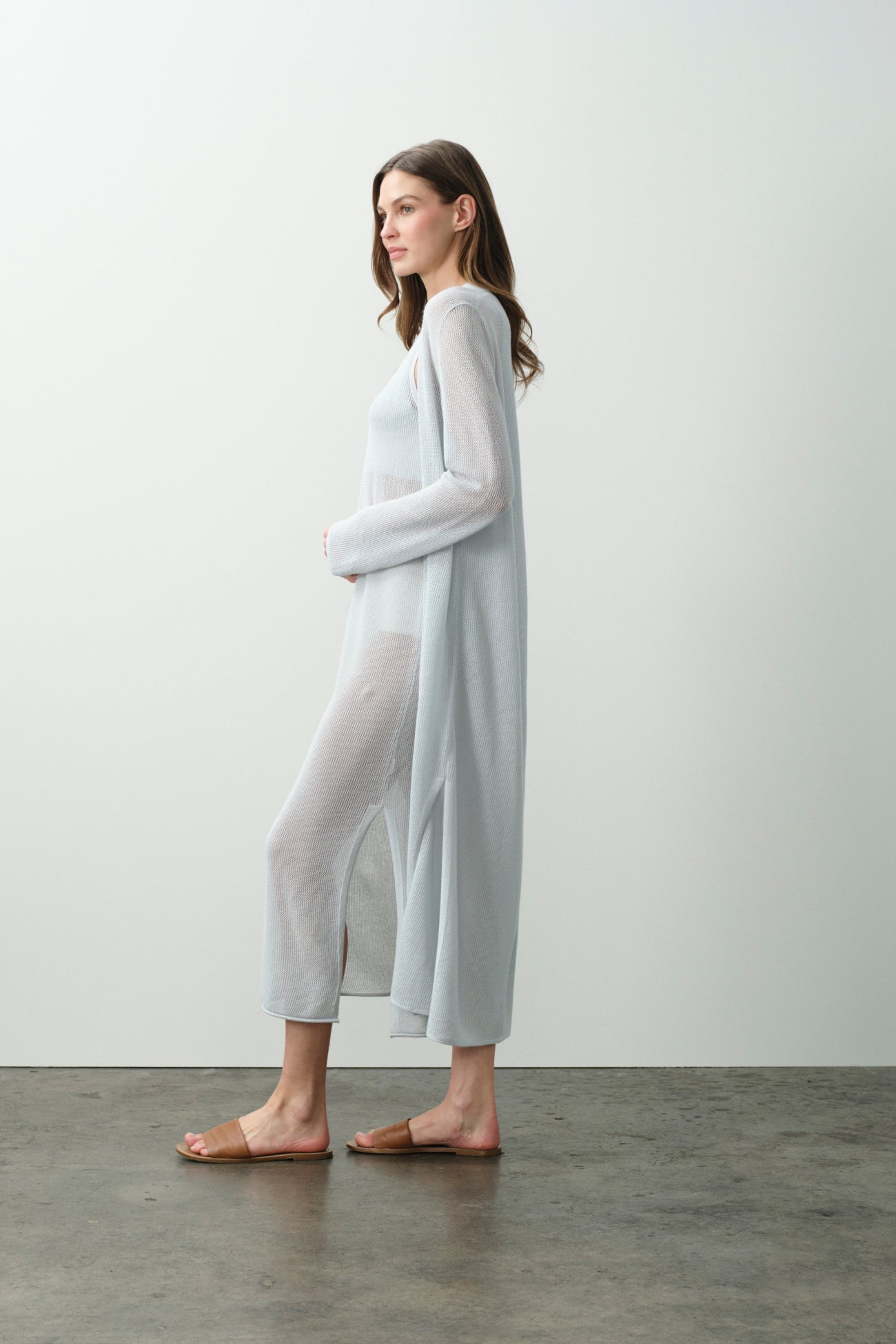 KEALA COTTON CASHMERE LONGLINE CARDIGAN