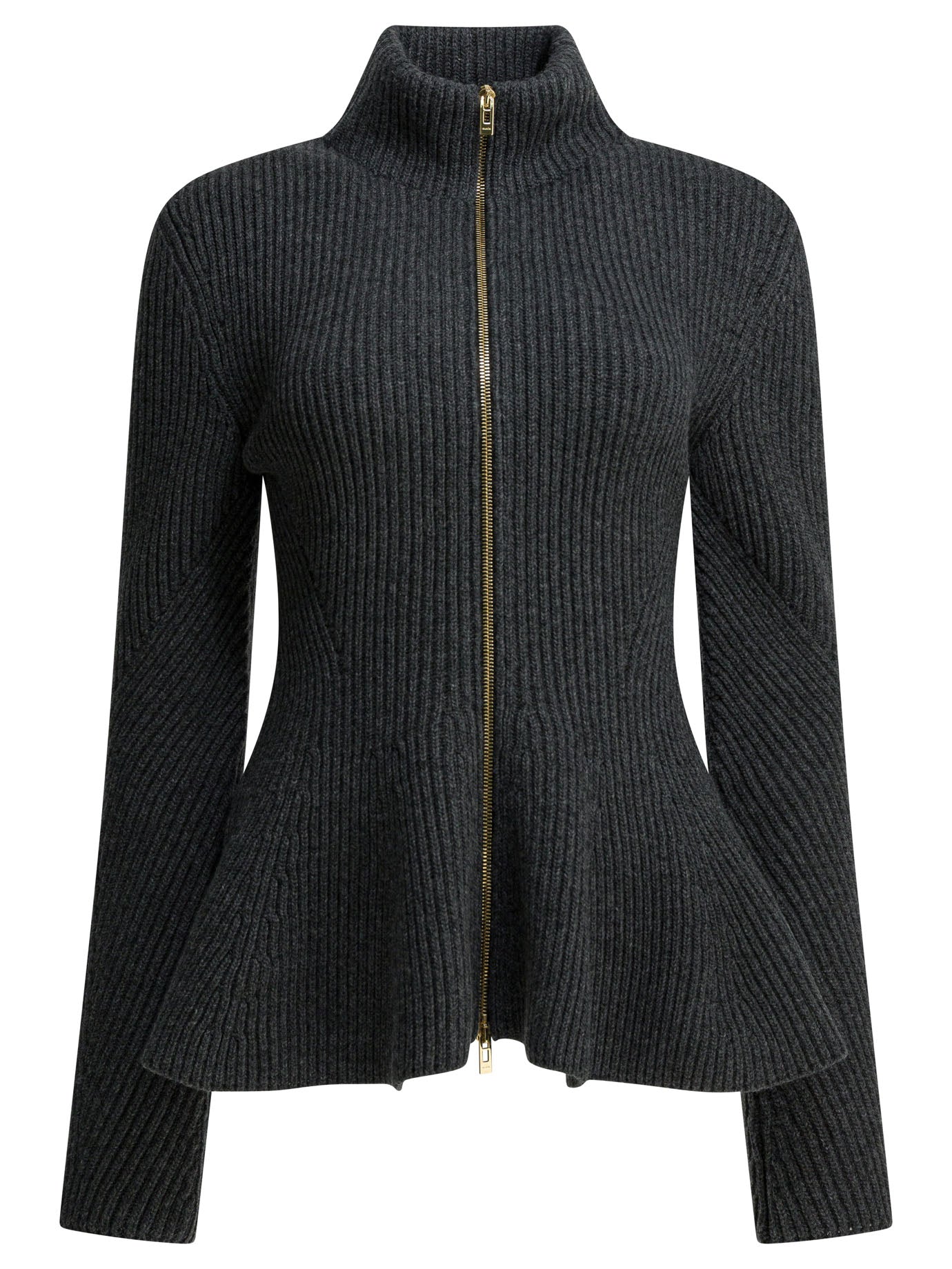 Alaïa "peplum" Zipper Sweater