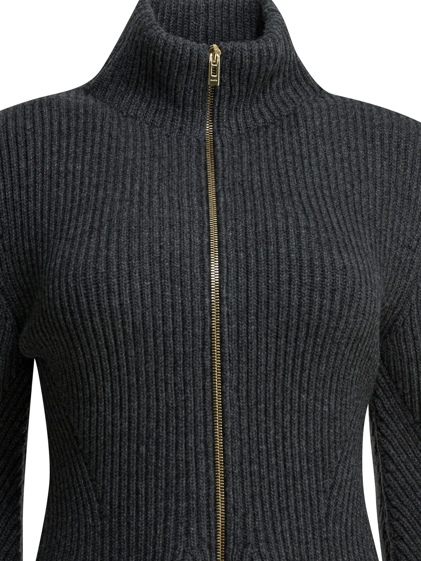 Alaïa "peplum" Zipper Sweater