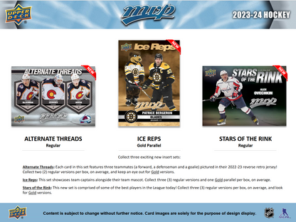 2023-24 Upper Deck MVP Hockey Hobby 20 Box Case