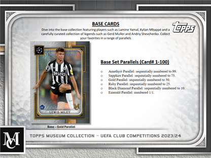 2023-24 Topps UEFA Club Competitions Museum Collection Soccer Hobby 12 Box Case