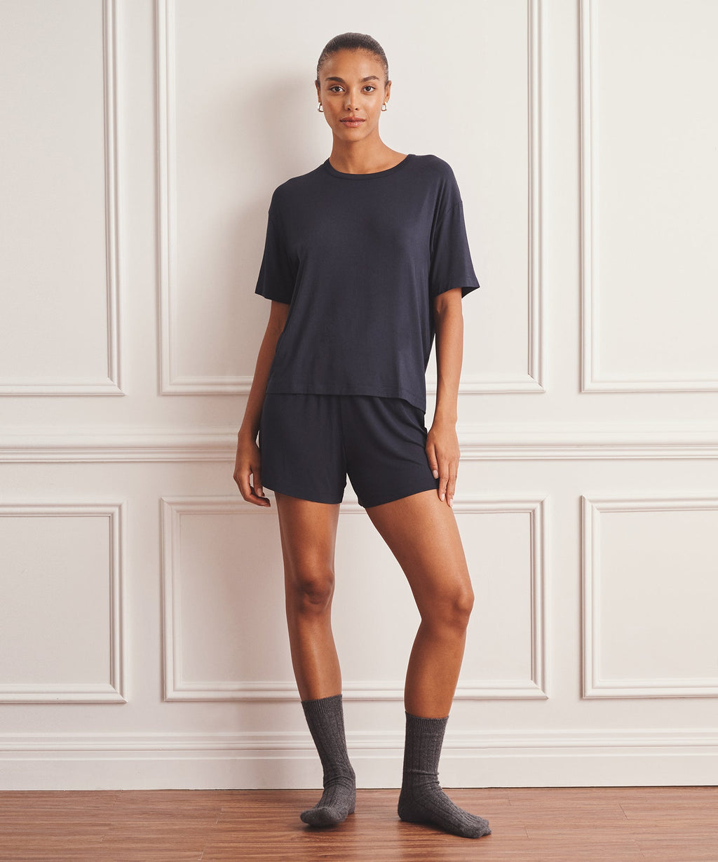 Breathable Short Sleeve Sleep Top