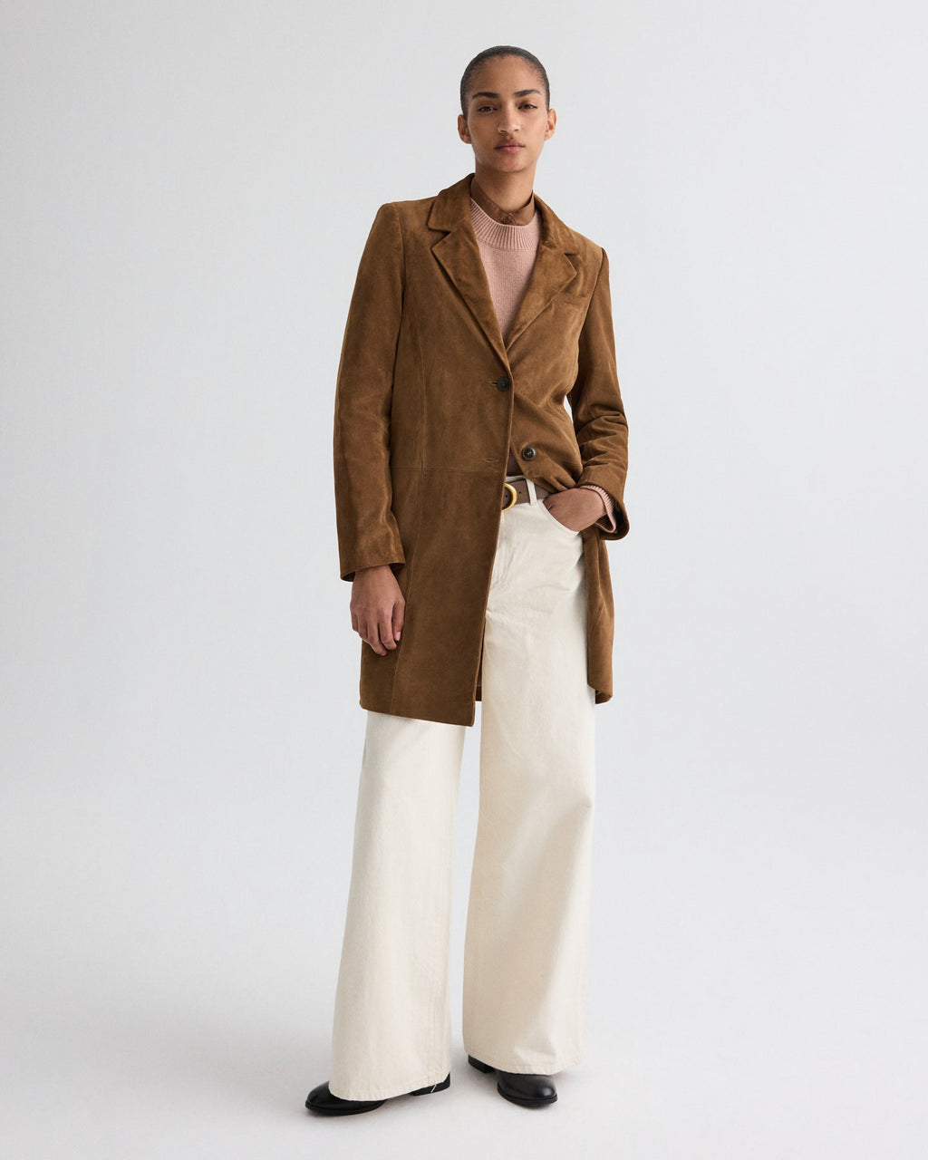 Easy Car Coat in Heavy Suede