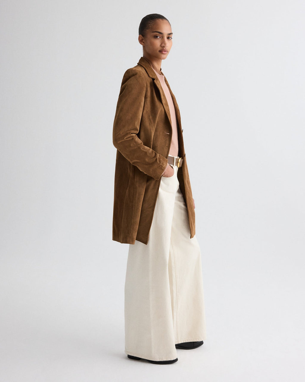 Easy Car Coat in Heavy Suede