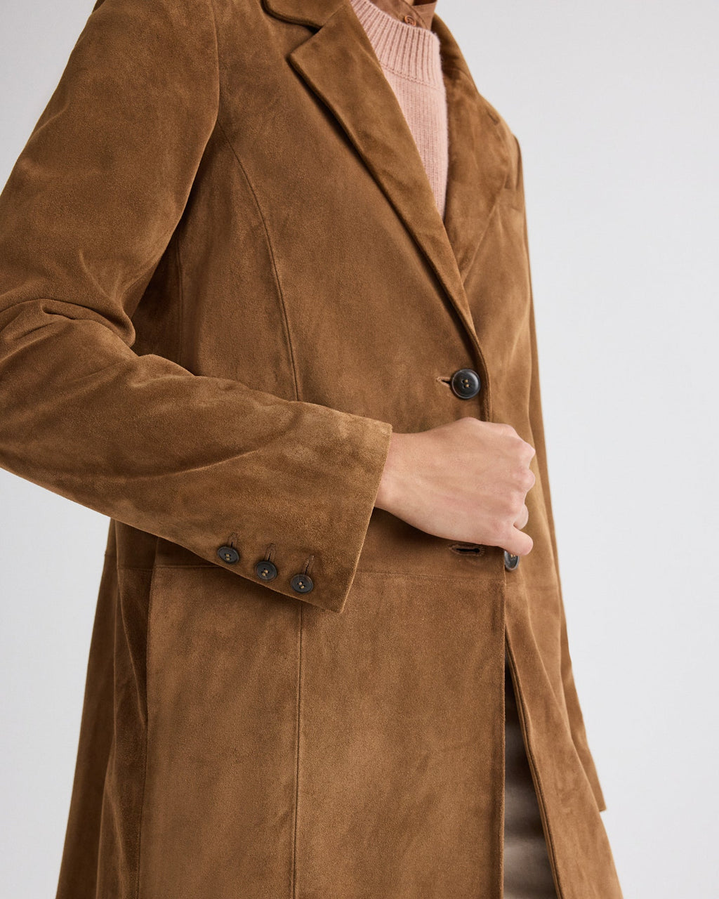 Easy Car Coat in Heavy Suede