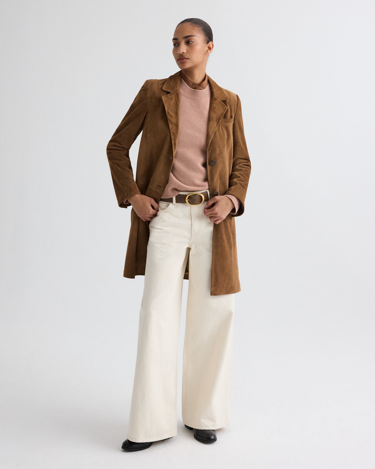Easy Car Coat in Heavy Suede