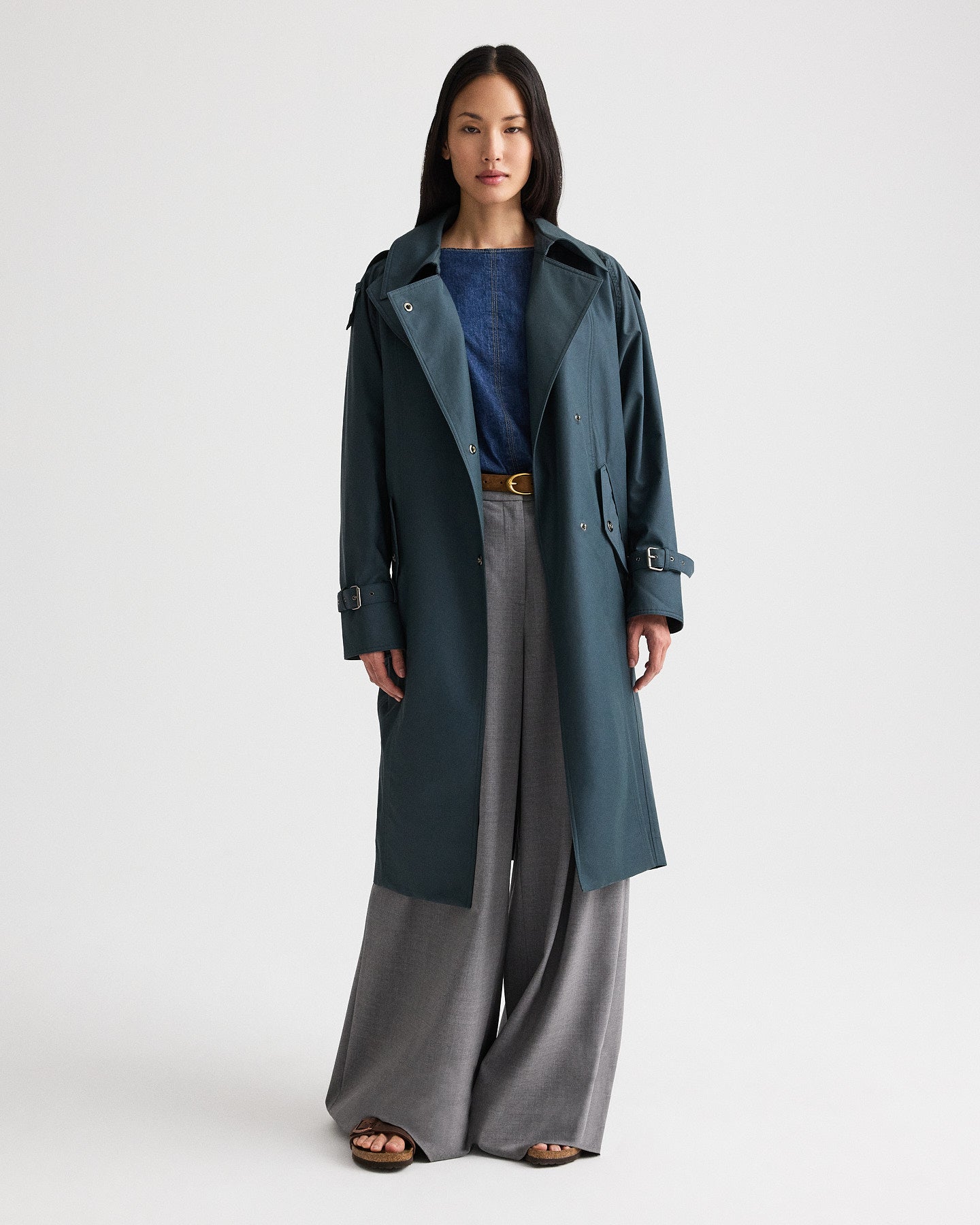 Long Bogie Trench in Water Repellent Twill