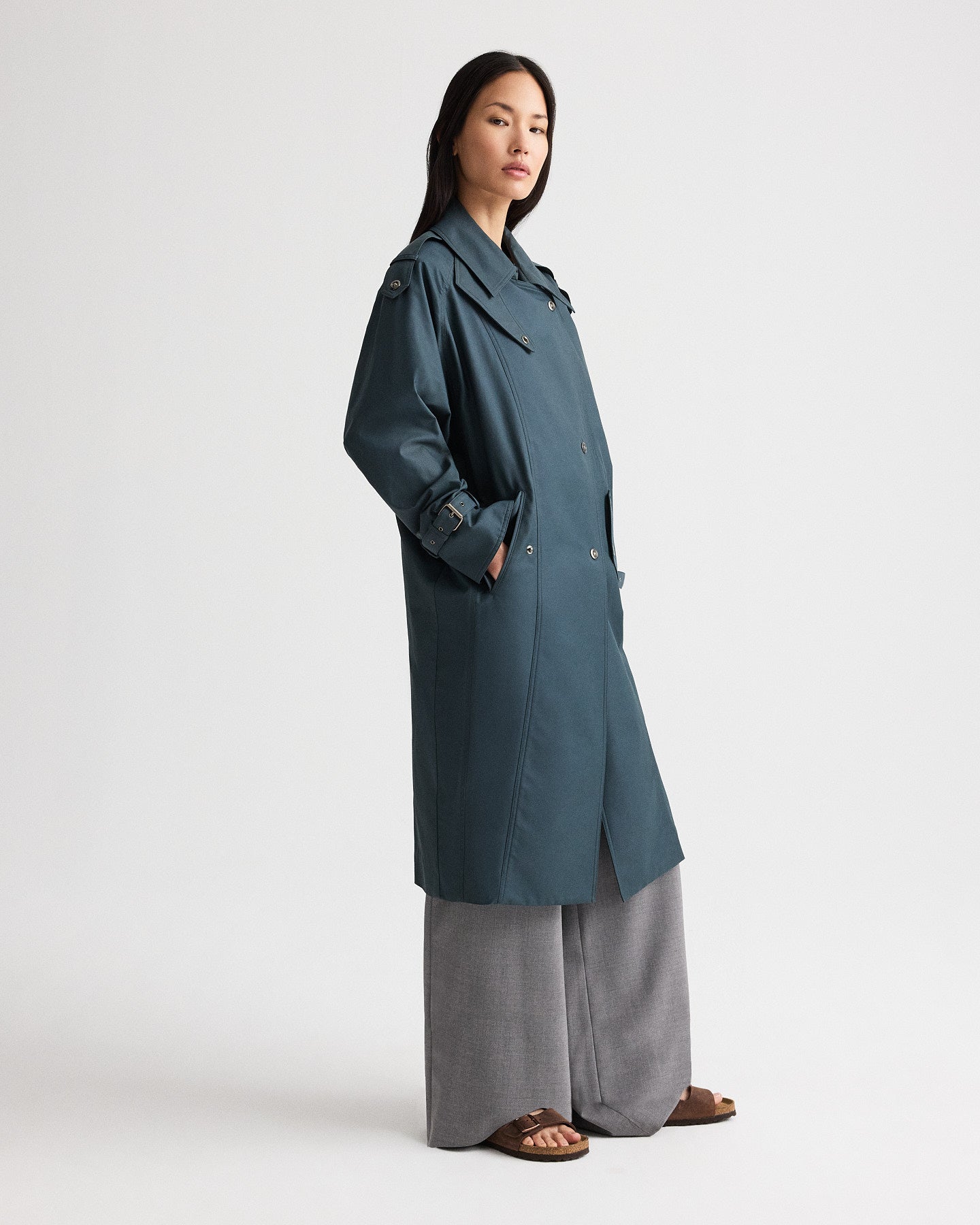 Long Bogie Trench in Water Repellent Twill
