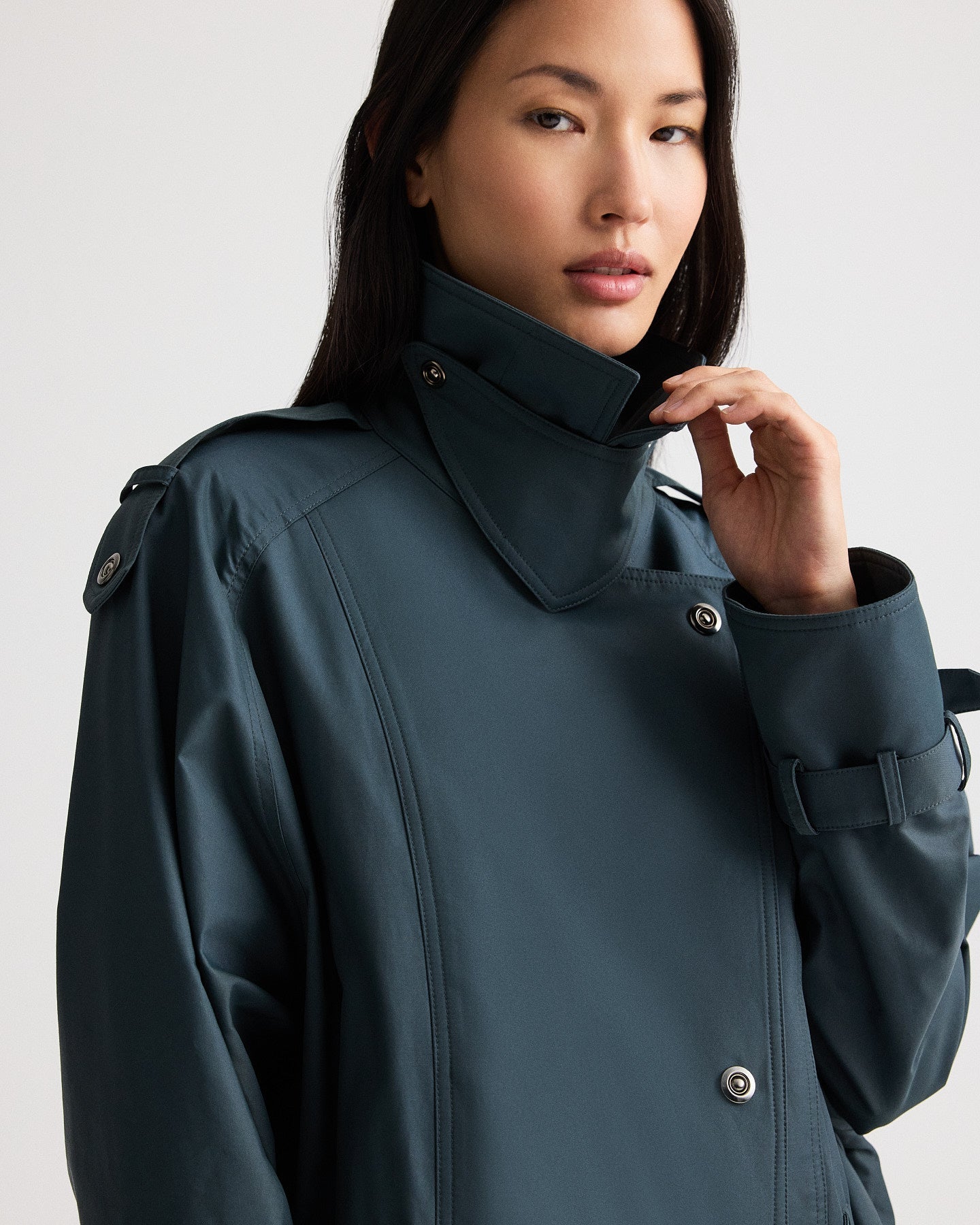 Long Bogie Trench in Water Repellent Twill
