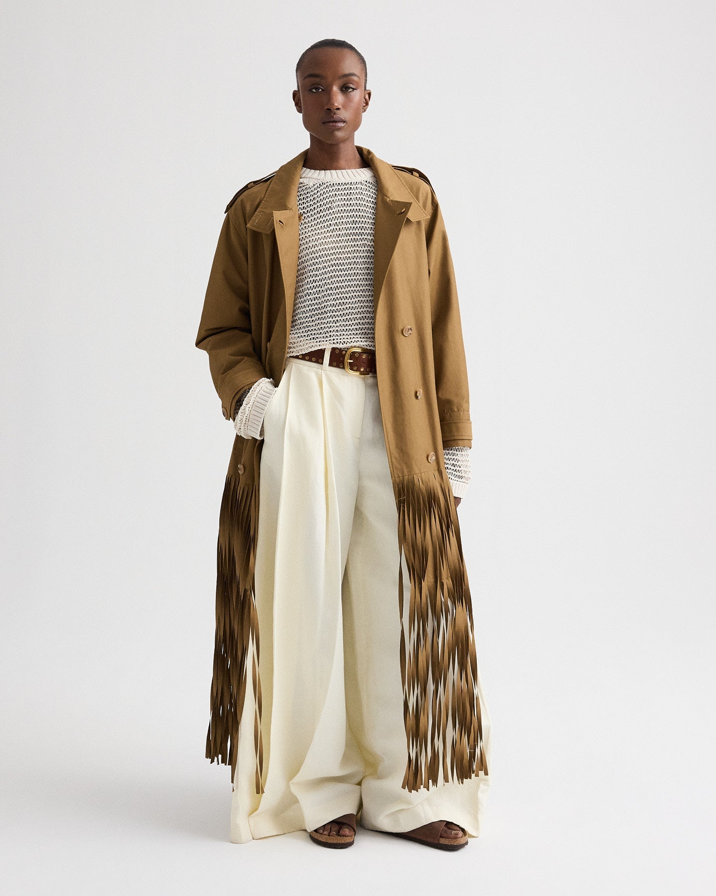 Fringe Benefit Coat in Water Repellent Twill