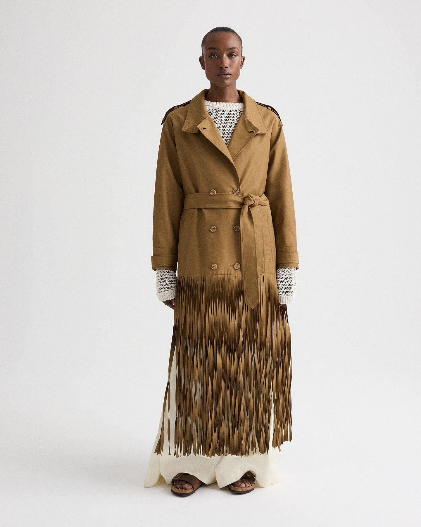 Fringe Benefit Coat in Water Repellent Twill