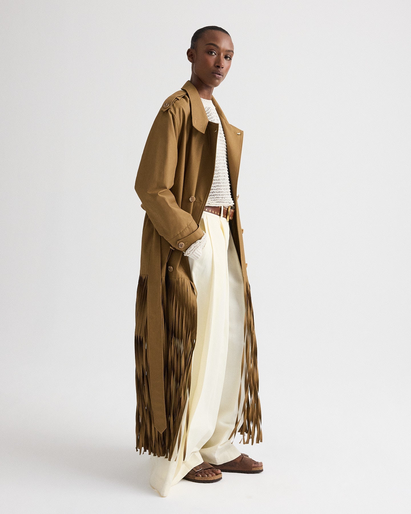 Fringe Benefit Coat in Water Repellent Twill
